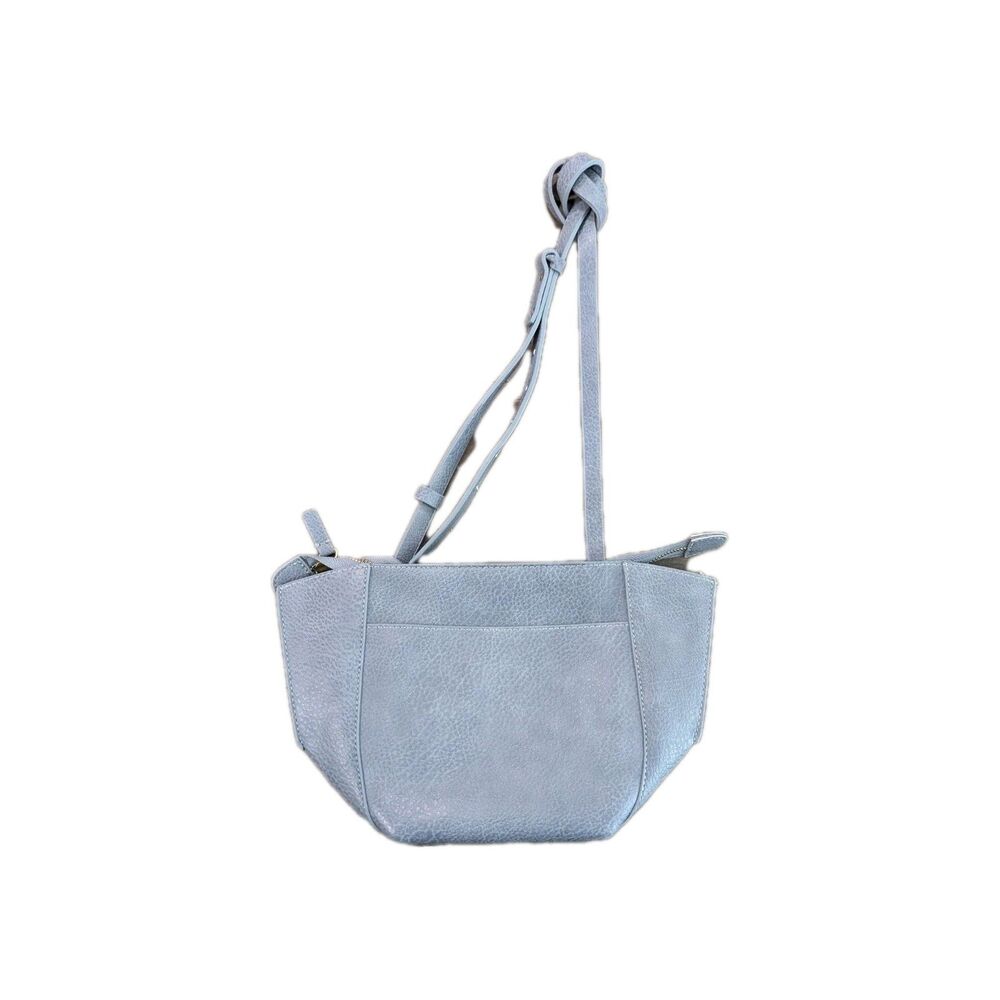 Anthropologie Celeste Blue Leather Mini Crossbody Bag